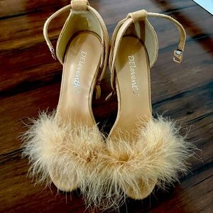 Furry Beige Heels (7)